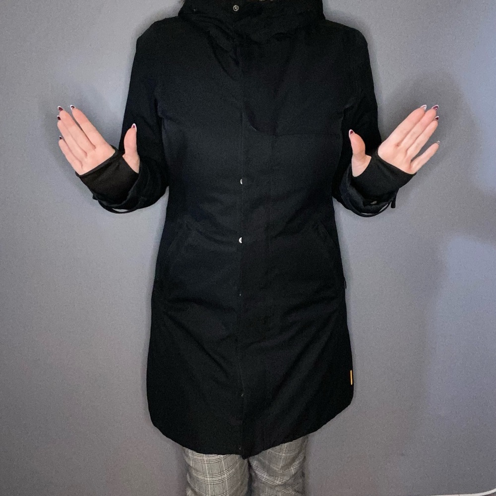 LOLË Black Rain Coat with Hood